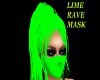 Spiked mask Lime Green