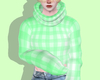 ♡ green crop sweater