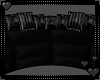Curved Black Sofa