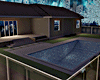 Backyard Pool Night