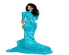 long Blue Teal dress