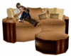 Quilted Brown Sofa