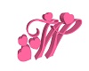 Pink Heart Letter W