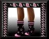 BLACK/PINK KITTY BOOTS