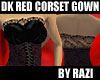 Blood Rd&Blk Corset Gown