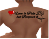 Love is Pain Back Tattoo