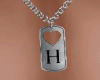 Necklace Couple Letter H