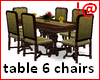 !@ Table 6 chairs