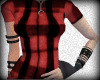 L~ Plaid Top Blood