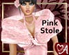 .a Fur Stole Rose Pink
