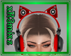 Kitty Headphones Red