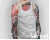 Sl White Tank+Tattoos