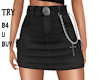 Black Denim Mini Skirt