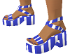 chunky sandals blue stri