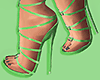 Q. Lime Strappy Heels