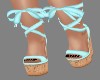 !R! Laced Wedge Teal