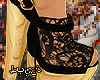 $ Black Lace Heels