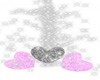 Pink Silver 3 Hearts