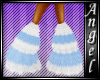 L$A Blue/Wh Furry Boots
