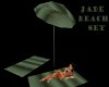 jade green beach set