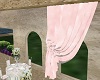 Pink silk drape