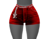 Red LV Denim Shorts