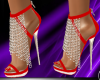 Bardon Red Silver Heels