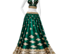 green saree