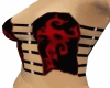 Black/Red Tribal Bustier