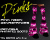 pink neon monster boots