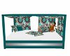 teal retro sofa