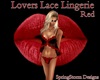 Lovers Lace Lingerie Red