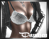 Blk Hoody Silver Bra