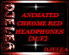 HEADPHONES CHROME RED