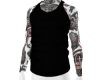 Black Tank Shirt +Tatto