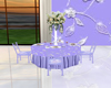 purple guest table