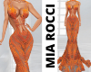 Orange Pageant Gown