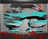 Aqua camo baggy Jeans
