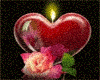 Heart candle sticker