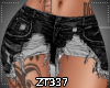 Zt-Ripped Black Shorts