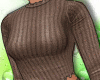 ⓦ RIBBED Brown TOP