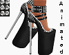 Glitter black heels ANI
