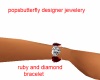L ruby and diamond brace