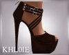 K dark brown heels