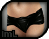 lmL Fishnet Latex Shorts