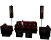 red dragon couch set 2