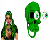 animated green skull