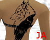 JA| Wolf/Raven back tat