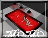 Black and Red Pool Table