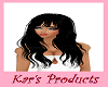 kar's long black hair